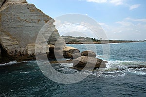 Chalk mount Foot elephant in Rosh Hanikra