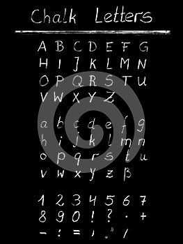 Chalk Numbers, Letters and Signs