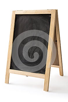 Chalk rubbed out on blackboard isolated