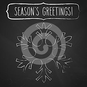 Chalk Snowflake and Season's greetings