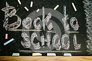 chalk with words back to school