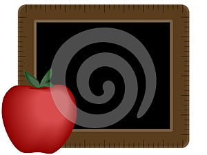 Chalkboard with Apple