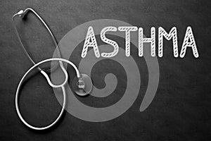 Chalkboard with Asthma. 3D Illustration.