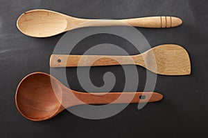 Chalkboard Background with kitchen tool set