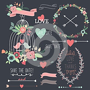 Chalkboard Birdcage Wedding Flowers