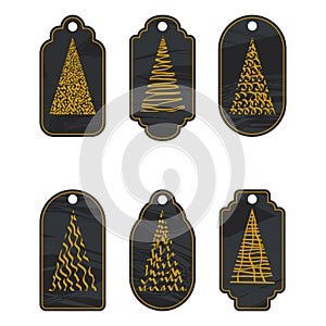 Chalkboard christmas tags