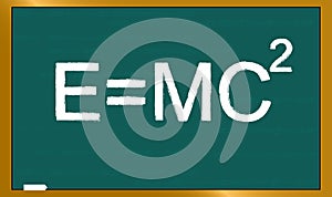 Chalkboard with famous formula