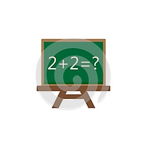Chalkboard flat icon, education and school element