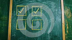 The Chalkboard Checklist. AI generated