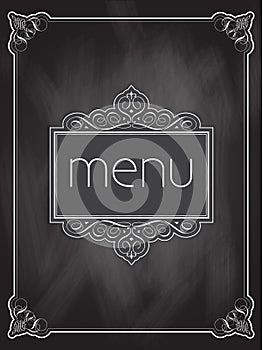 Chalkboard menu design