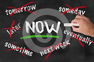 Chalkboard motivation concept