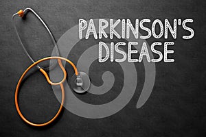 Chalkboard with Parkinsons Disease Concept. 3D Illustration. photo