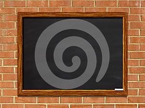 Chalkboard on Red Brick Wall