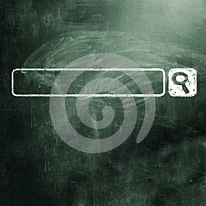 Chalkboard with seacrh engine