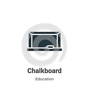 Chalkboard vector icon on white background. Flat vector chalkboard icon symbol sign from modern education collection for mobile