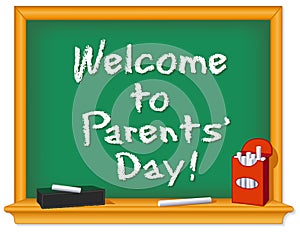 Chalkboard, Welcome to Parents` Day