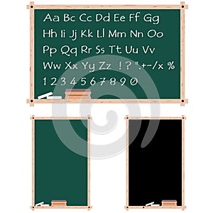 Chalkboards with copy space