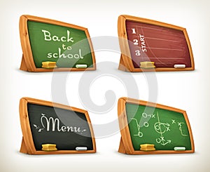 Chalkboards, school sport menu