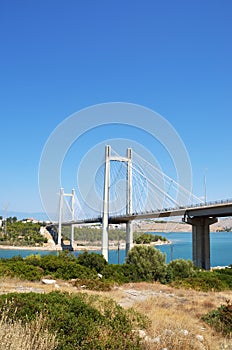 Chalkida bridge in Evia, Greece
