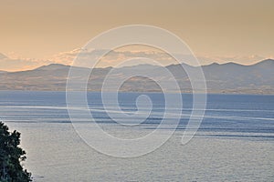 Chalkidiki landscape at sunset