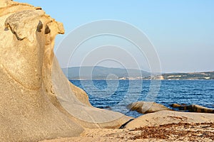 CHALKIDIKI MACEDONIA GREECE. Impressive rocks at Kakoudia beach