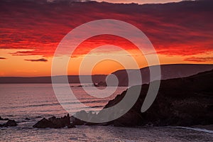 Challaborough Bay sunset