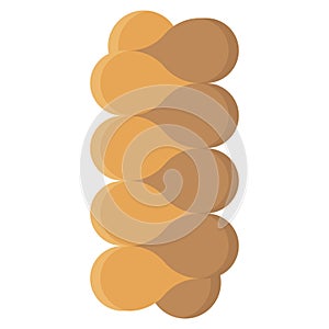 Challah icon, Bakery and baking related vector
