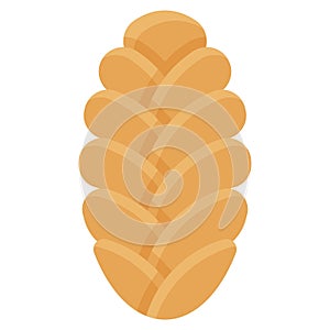 Challah icon, Bakery and baking related vector