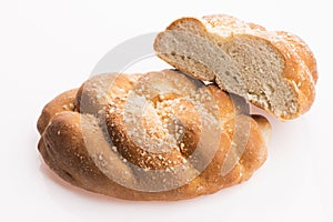 Challah judaism bread. Jewish religion celebration