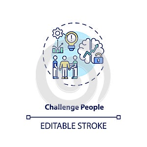 Challenge people concept icon