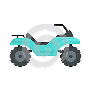 Challenge quad bike icon, flat style