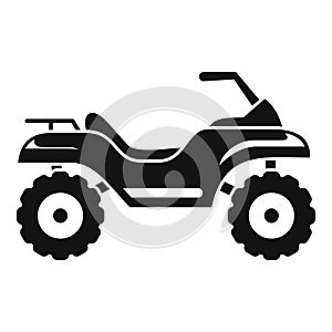 Challenge quad bike icon, simple style
