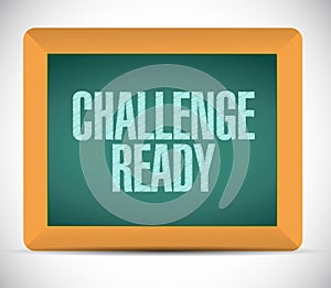 challenge ready board sign illustration