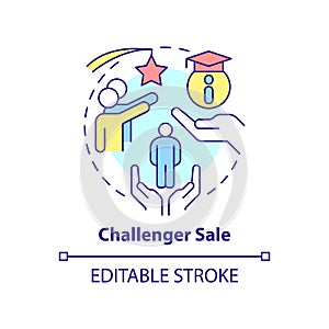 Challenger sale concept icon