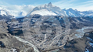 Chalten Mountain At El Chalten In Santa Cruz Argentina.