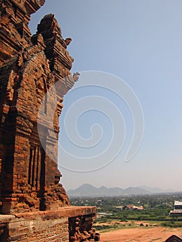 Cham tower blue sky vietnam