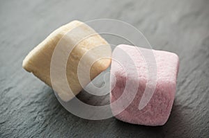 Chamallow on chalkboard background