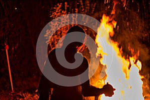 chaman woman,Traditional native sweat lodge with hot stones