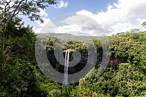 Chamarel Falls In Mauritius Island