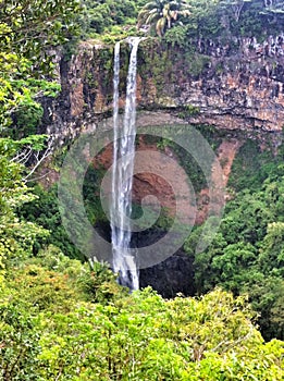 Chamarel falls on Mauritius island