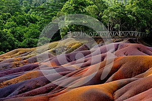 Chamarel seven coloured earths on Mauritius