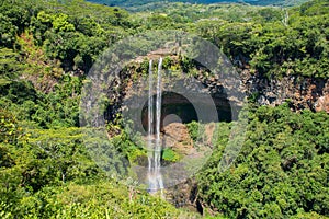 Chamarel waterfall, Mauritius island