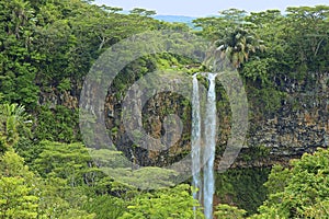 Chamarel waterfall in Mauritius