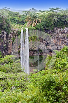 Chamarel waterfalls in Mauritius
