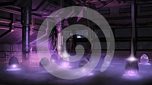 Chamber with alien eggs