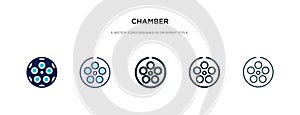 Chamber icon in different style vector illustration. two colored and black chamber vector icons designed in filled, outline, line