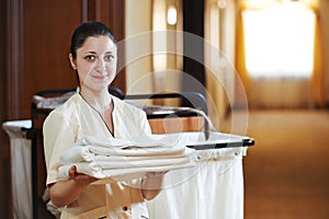 Chambermaid at hotel