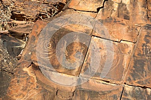 Chambers Gorge aboriginal engraving site. Flinders