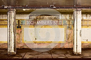 Chambers Street Subway Station - New York City