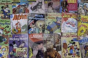 A collection of old vintage comic books